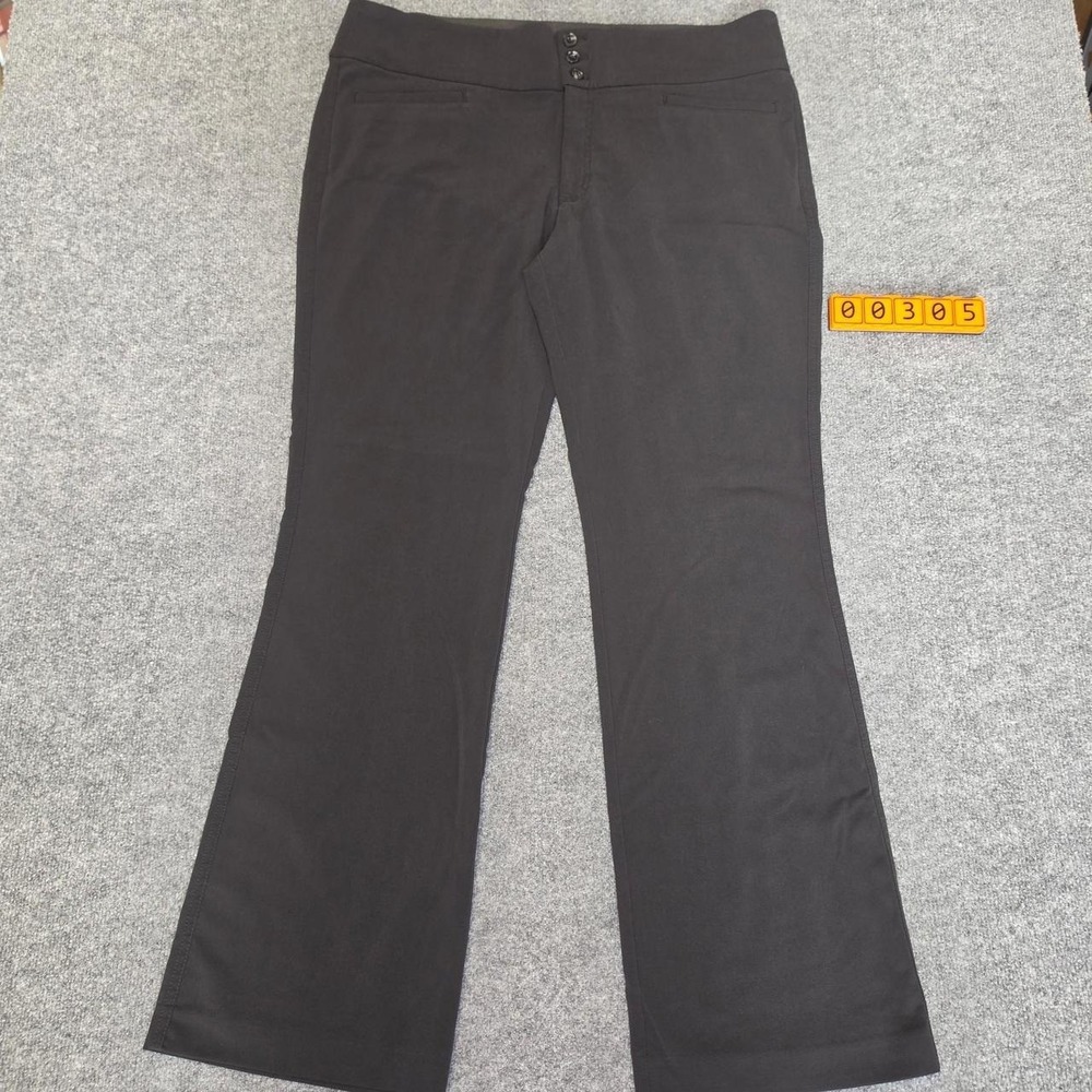 Hollywould womens black dress pants with button detail and elastic waistband, 19